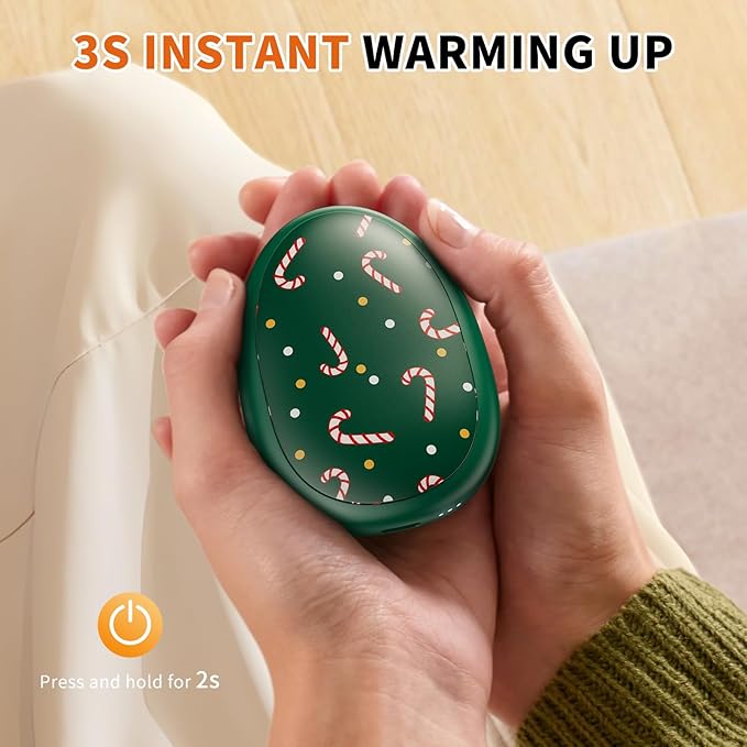 coldSky Rechargeable Hand Warmers 2 Pack, Magnetic 2-in-1 Reusable Electric Hand Warmer, 3 Heat Settings Portable Pocket Hand Heater Gifts for Women Men Christmas, Skiing, Camping, Hunting