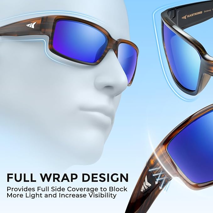 KastKing Skidaway Polarized Sport Sunglasses for Men and Women,Ideal for Driving Fishing Cycling and Running,UV Protection