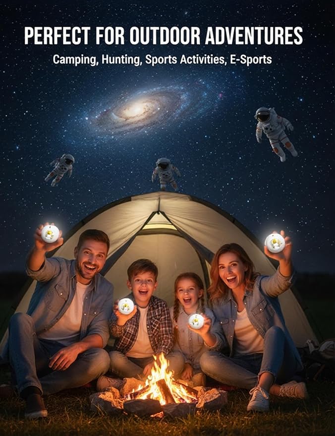 Hand Warmers, Rechargeable 5000mAh Electric Hand Warmer with LED Night Light | UFO Astronaut Design | UL Certified | for Outdoor, Camping, Hunting, Sports Activities, E-Sports 1 Pack