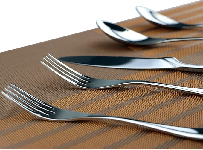Silver Hammered Mirror Flatware Set,20 Piece Service for 4,Cutlery for Home Kitchen Restaurant Hotel