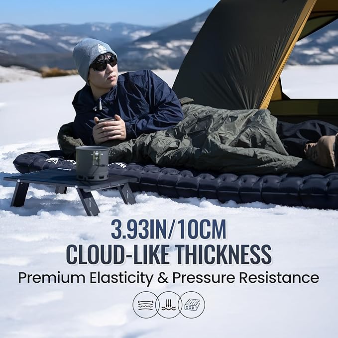 ONETIGRIS Noblejade Insulated Sleeping Pad with R7.3, Ultralight Inflatable Sleeping Pad Extreme Conditions Air Mattress withstands -22°F,Aluminum Film Insulation for Camping,Backpacking,Hiking