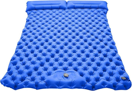 Ergocar Camping Sleeping Pad, Thick Inflatable Sleeping Pad with Pillow, Built-in Pump, Lightweight Camping Inflatable Mattress with Waterproof Nylon Fabric, Suitable for Camping, Backpacking, Hiking