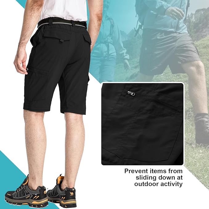 Mens Hiking Pants Convertible Lightweight Quick Dry Zip Off Fishing Safari Camping Travel boy Scout Pants