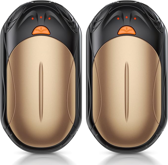 AI Hand Warmers Rechargeable 2 Pack, 6000mAh Electric Hand Warmers, AI Smart Chips 20Hrs Long Safe Heat, Portable Pocket Heater, Gifts for Christmas, Outdoor, Golf, Hunting, Camping Accessories