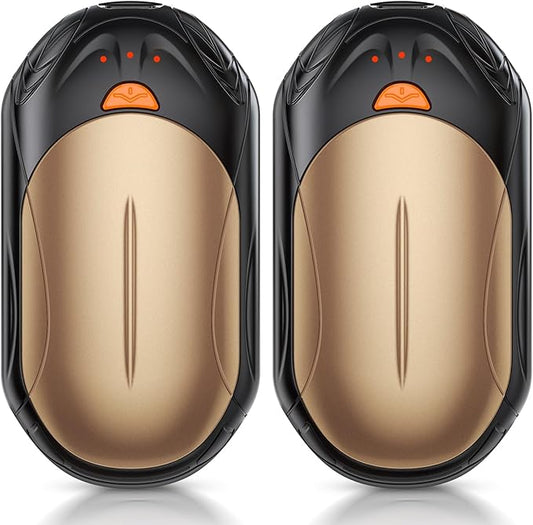 AI Hand Warmers Rechargeable 2 Pack, 6000mAh Electric Hand Warmers, AI Smart Chips 20Hrs Long Safe Heat, Portable Pocket Heater, Gifts for Christmas, Outdoor, Golf, Hunting, Camping Accessories