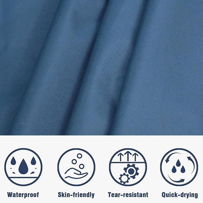 ANYOO Waterproof Rain Poncho Lightweight Reusable Hiking Hooded Coat Jacket for Outdoor Activities