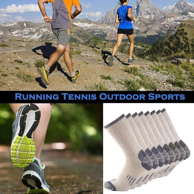 Merino Wool Men Crew Socks Warm Socks Athletic Socks for Men, Suitable for Hiking,Trekking,Camping …