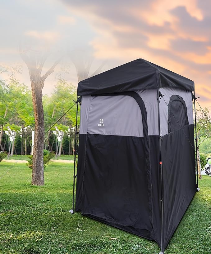 Nice C Camping Shower Tent, Instant Pop Up Privacy Changing Tent, Outdoor Shower Enclosure, Toilet Tents, Oversize (Square – 1 Room)