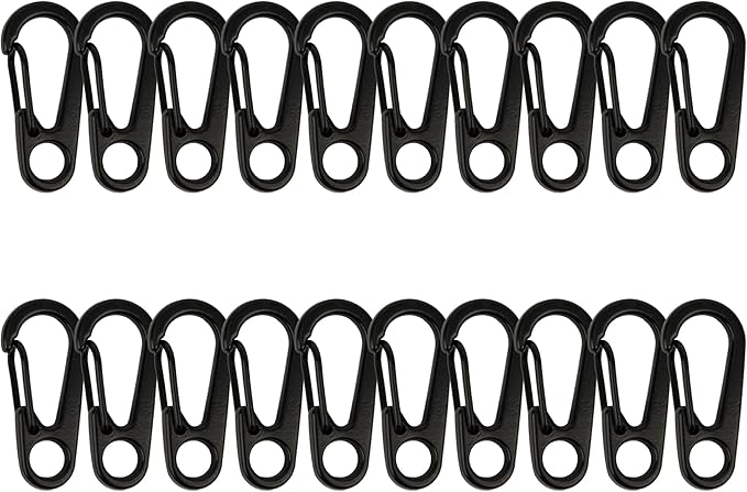 SWATOM Small Mini Carabiner Clip Tiny Spring Snap Hook Keychains Micro Carabiners for Paracord EDC Alloy Key Rings Outdoor Hiking Fishing Camping Backpack Accessories