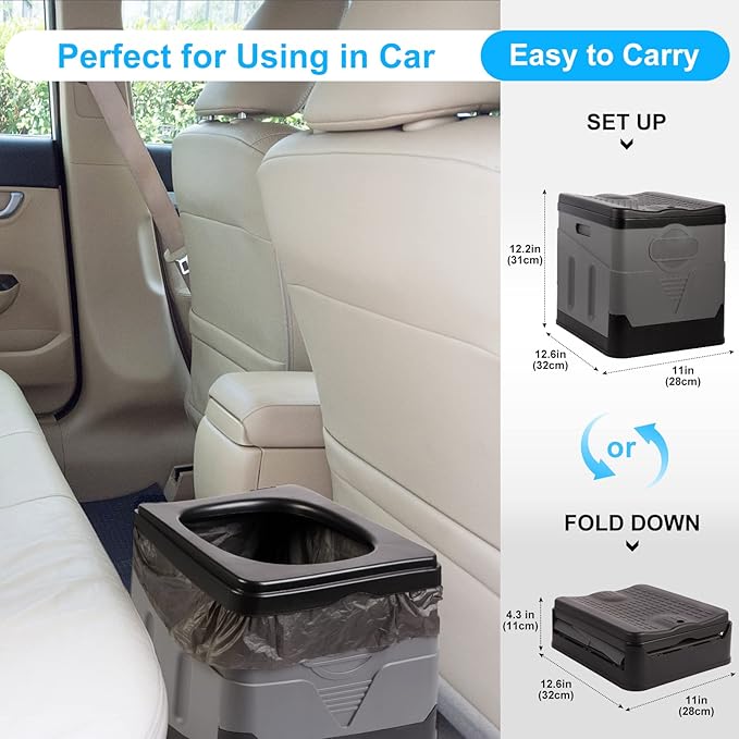 Portable Toilet Camping Toilets for Car Indoor Outdoor Commode Foldable Travel Potty for Camping,Tent,Hiking,Boating,Long Road Trips,Traffic jam,Home