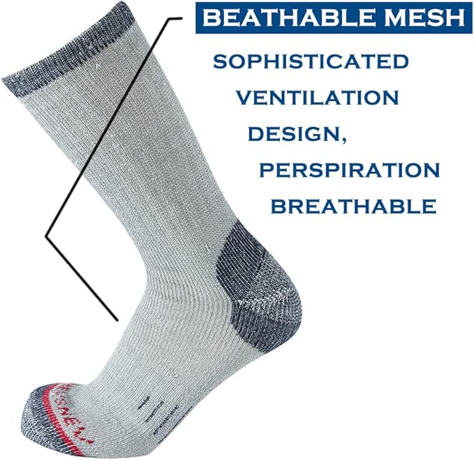 Merino Wool Men Crew Socks Warm Socks Athletic Socks for Men, Suitable for Hiking,Trekking,Camping …