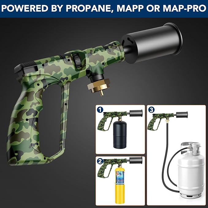 Sondiko Propane Torch Head, Powerful Kitchen Torch for Cooking, BBQ, Sous Vide and Steak Searing, Adjustable Blow Torch - Perfect Campfire Charcoal Starter(Propane Tank Not Included)