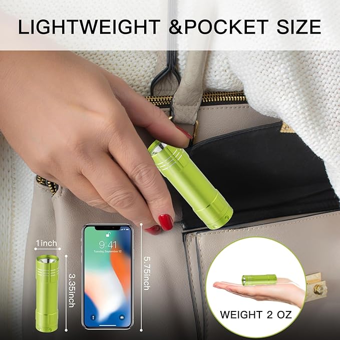 KunHe 60 Pack Small Mini Cheap Flashlight for Kids with Batteries Aluminum Bulk Flashlights for Party Favor Camping Essentials Emergency Power Outage Gift to Operation Christmas Child Items Bulk Gift