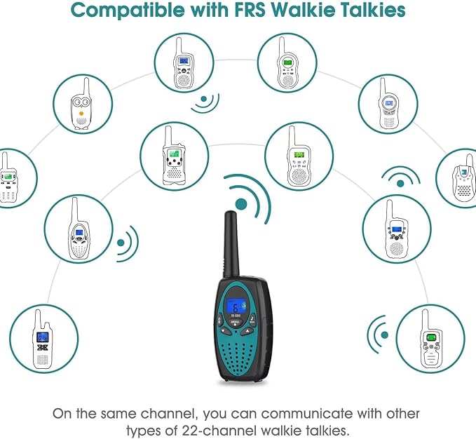 M880 Walkie Talkies for Adults (Blue 2 Pack)