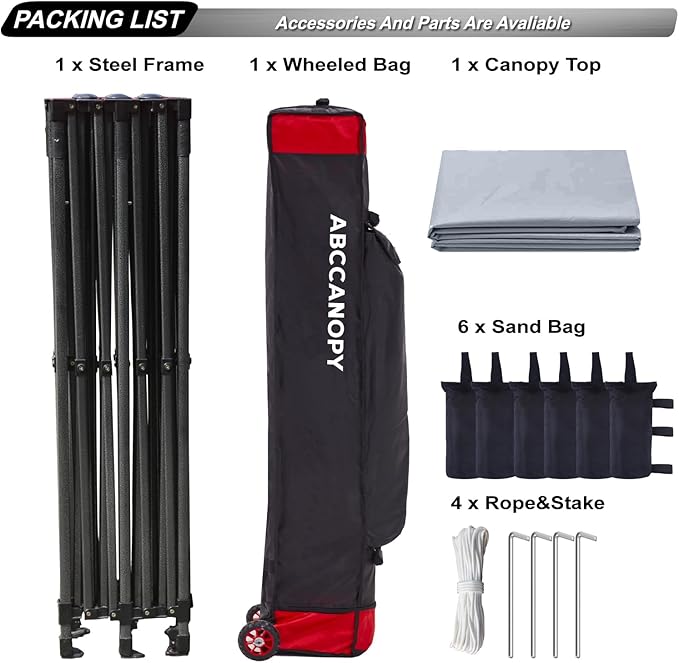 ABCCANOPY Patio Pop Up Canopy Tent 10x20 Commercial-Series (Gray)