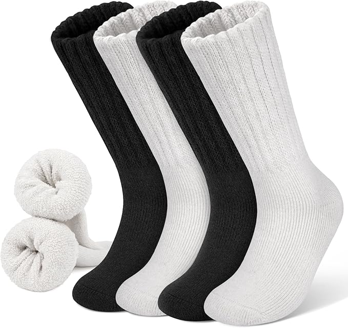 YSense Thermal Wool Socks for Women Thick Winter Boot Socks for Women Warm Cozy Breathable Hiking Socks 4 Pairs