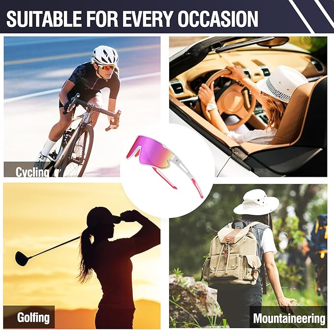 DUCO Sports Polarized Sunglasses for Men Women Running Sunglasses Fishing Cycling Baseball Glasses UV400 Protection DC0023