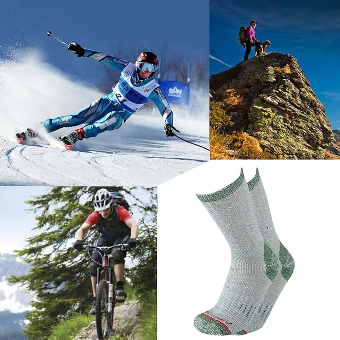 Merino Wool Men Crew Socks Warm Socks Athletic Socks for Men, Suitable for Hiking,Trekking,Camping …