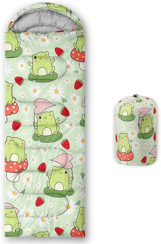 AILONEN Outer Space Astronaut Camping Sleeping Bags,Lightweight & Waterproof,3 Season Warm & Cool Weather,Cartoon Sleeping Bags for Kids,Boys Girls Travelling,Outdoors