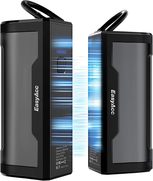 EasyAcc Hand Warmers Rechargeable 2 Pack, 10000mAh Magnetic Hand Warmers, 18Hrs Long Heating, with Camping Hook, Portable Power Bank, Pocket Size, Gifts for Christmas, Camping