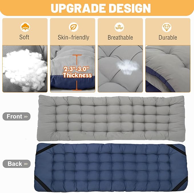 DoCred Folding Camping Cot with Mattress, 2 Pack Heavy Duty Folding Cot for Adults, Portable Sleeping Cot Bed Adults Outdoor Bed with Carry Bag, Travel Camp Cots