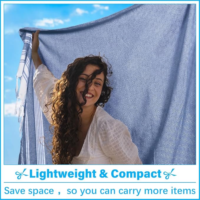 Oversized Turkish Beach Towel Blanket XXL Cotton Sandproof Towels Boho Woven Extra Large Big Sand Free Giant Throw Blankets Huge Quilt XL Picnic Camping Necessities Cloud for Adult Gifts