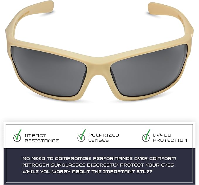 Nitrogen Polarized Wrap Around Sport Sunglasses for Men Women UV400 Driving Fishing Running Sun Glasses