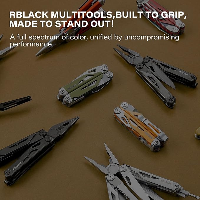 Multitool, 21-in-1 Multi Tool Pliers with Safety Locking and Spring-Action Scissors, Heavy-duty Stainless Steel Multi-tool Set with Nylon Sheath for Work, Home, Garden, DIY & Auto