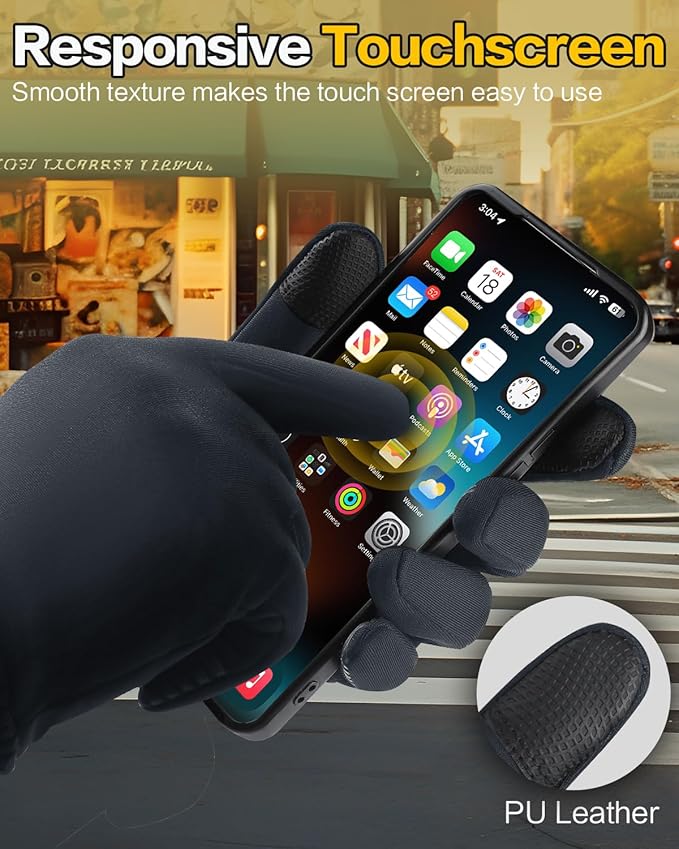 Winter Gloves for Women Running in Cold Weather - Touchscreen Gloves for Bike Hiking