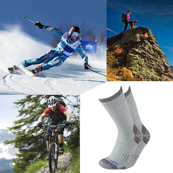 Merino Wool Men Crew Socks Warm Socks Athletic Socks for Men, Suitable for Hiking,Trekking,Camping …