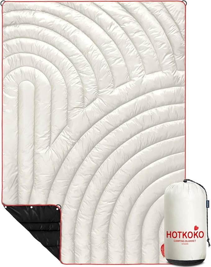 Camping Blanket,Puffy Printed Camp Blankets Lightweight Packable for Outdoor Camping,Traveling, Stadium, Hiking, Picnics