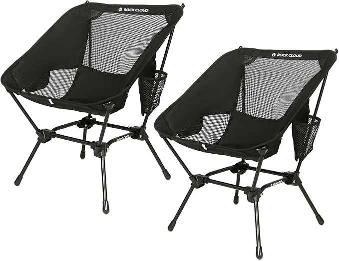 ROCK CLOUD Portable Camping Chair Ultralight Folding Chairs Outdoor for Camp Hiking Backpacking Lawn Beach Sports