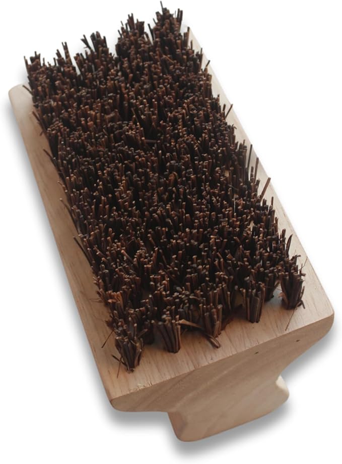 Generic Eco-Friendly BBQ Grill Brush/Scrubber Palmyra (Safe-Contains No Metal Bristles), Beige