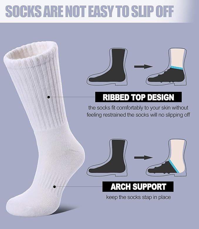 DYW Womens Merino Wool Hiking Socks Thermal Warm Winter Boot Crew Socks Cushion Work Walking Gift Socks 5 Pairs