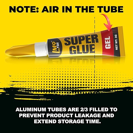 Super Glue Gel Clear, 24ร3g All Purpose Strong Bond Single Use Heavy Duty CA Glue, Instant Cyanoacrylate Adhesive Multipack for Plastic Ceramic Glass Jewelry Metal Fletching Wood Porcelain Aquarium