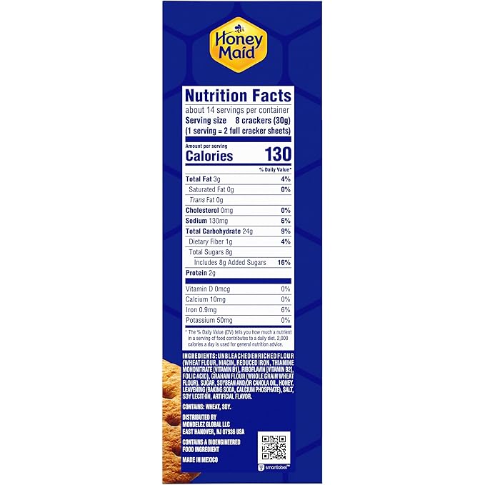 HONEY MAID Graham Crackers, Lunch Snacks, Bulk Snacks, 12 - 14.4 oz Boxes