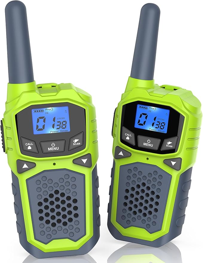 Walkie Talkies for Kids,Long Range 2 Way Radio 22CH VOX,Birthday Gift,Family Walkie Talkie for Camping Hiking Indoor Outdoor,Toys Gifts for 6-12 Years Old Boys Girls(No Batteries)