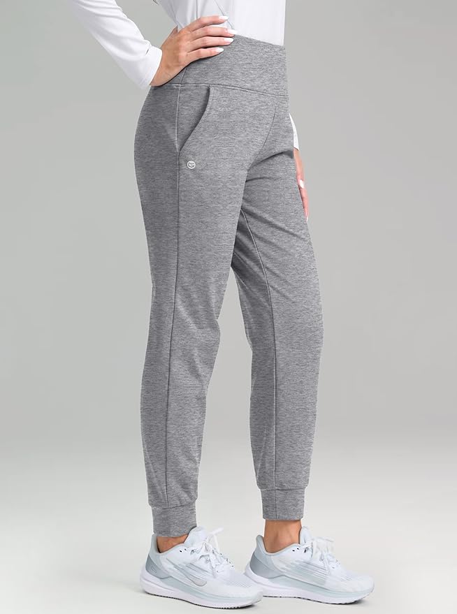 G Gradual Women's Fleece Lined Joggers High Waisted Water Resistant Thermal Hiking Pants Cold Weather Sweatpants with Pockets