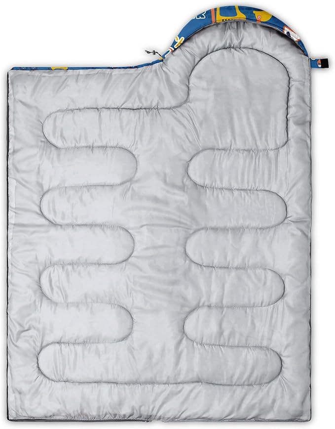 Kids Sleeping Bag for Boys Girls,Checkerboard Cat Print-Lightweight Warm Portable Outdoor Indoor-Waterproof Cold Weather Resistant Sleeping Bag for Camping Hiking