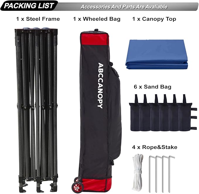 ABCCANOPY Patio Pop Up Canopy Tent 10x20 Commercial-Series (Navy Blue)