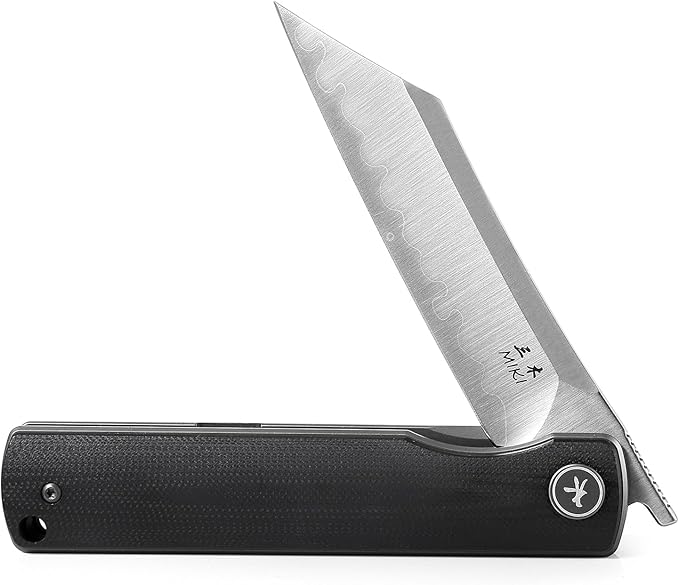Miki Camping Pocket Folding Japanese Knife, G10 Handle, Japanese SLD-MAGIC Steel Blade, Pocket Clip, Camping Outdoor Fishing And Everyday Carry EDC Knife
