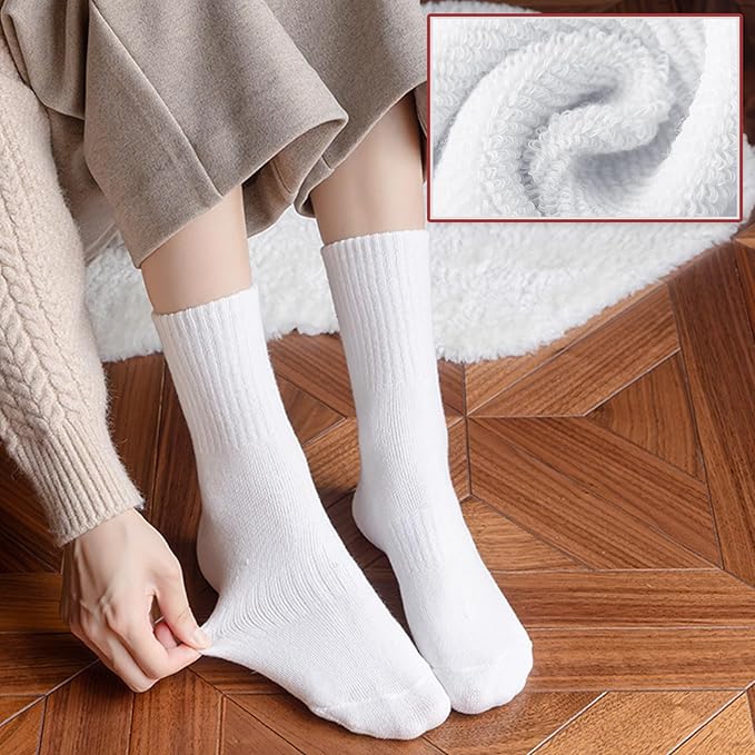 VoJoPi Wool Socks for Women Thermal and Warm Hiking Socks Winter Thick Cozy Cushion Boot Work Socks 5 Pairs