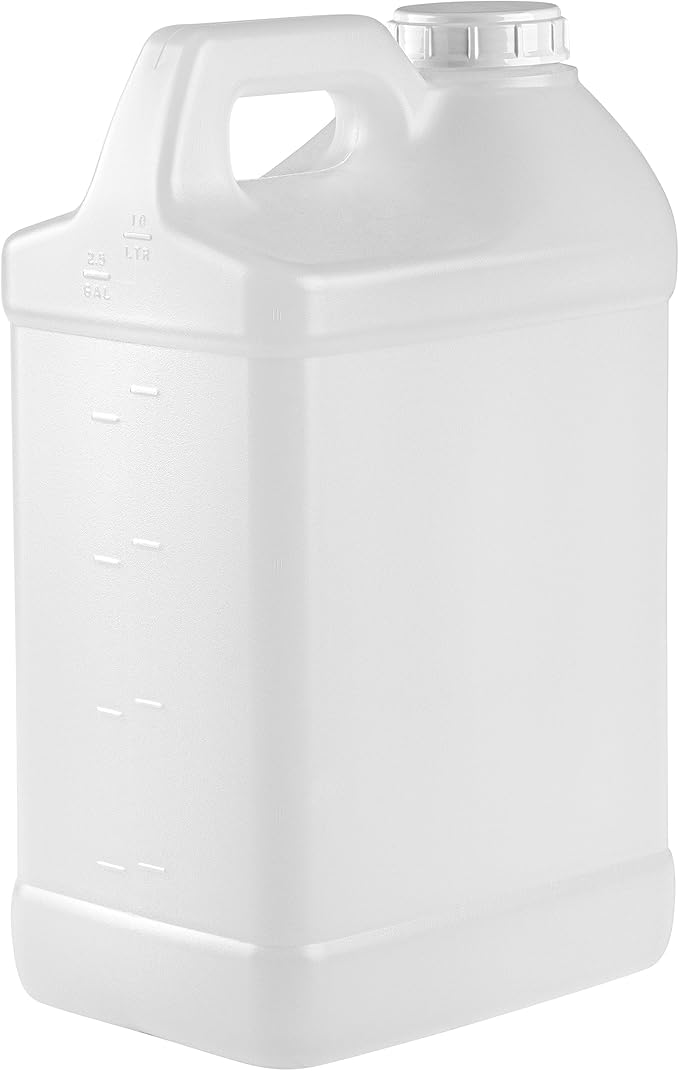 kitchentoolz 2.5 Gallon Water Jug – Water Container Heavy-Duty HDPE Carboy for Automotive Used Oil & Liquid Storage – 10 Quart Mixing Container with Secure Lid – Made in USA