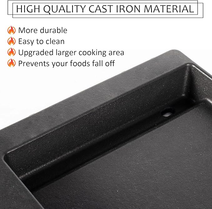 Grill Griddle for Weber Genesis II 300 Series II E 310, II S-310, II E-315, II E-335, II S-335, II SE-335, II LX S-340, Genesis II E-610, II LX E-640, Genesis 2 Cast Iron Grill Parts for Weber 7599