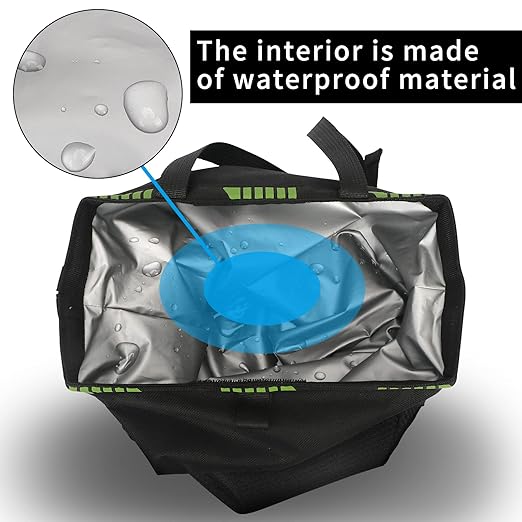 Homelove Hanging Car Trash Can with 4 Storage Pockets, Waterproof Leakproof Oxford Auto Garbage Bag, Adjustable Garbage Bag, Foldable Car Trash Bin Fit for Truck, SUV, Home, Office