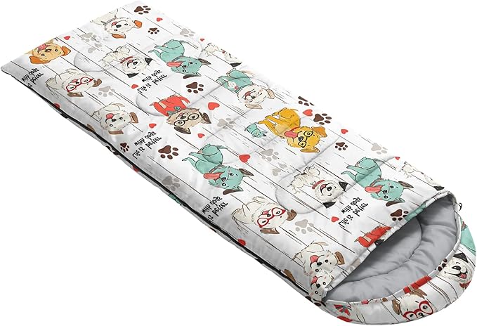 QOOMO Camping Sleeping Bags,3 Season Warm & Cool Weather,Lightweight,Waterproof Sleeping Bags for Adults & Kids,Traveling,and Outdoors,Camping Gear Equipment