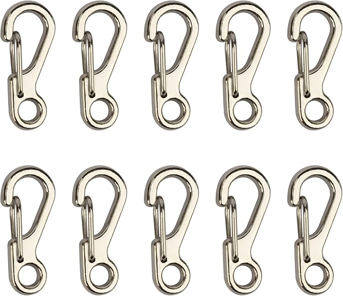 SWATOM Small Mini Carabiner Clip Tiny Spring Snap Hook Keychains Micro Carabiners for Paracord EDC Alloy Key Rings Outdoor Hiking Fishing Camping Backpack Accessories