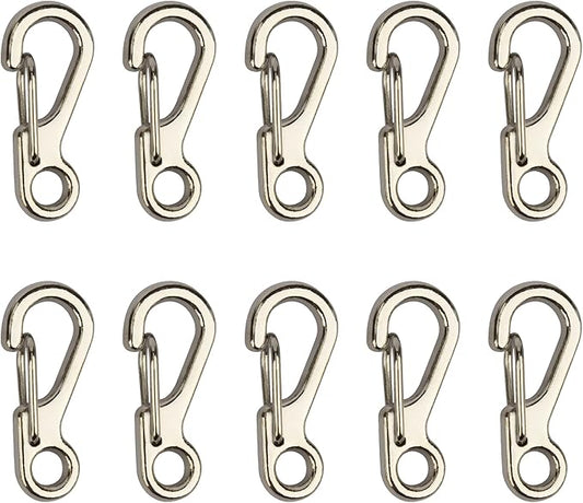 SWATOM Small Mini Carabiner Clip Tiny Spring Snap Hook Keychains Micro Carabiners for Paracord EDC Alloy Key Rings Outdoor Hiking Fishing Camping Backpack Accessories