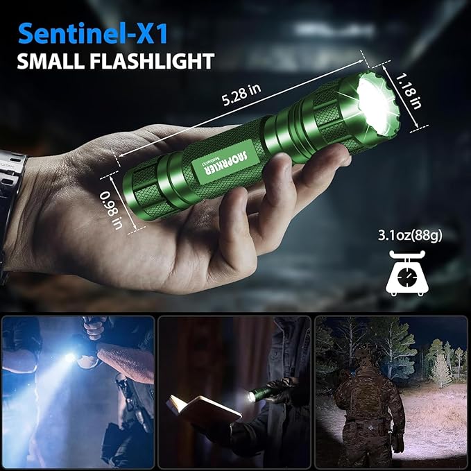 Tactical Flashlight 1200 High Lumen Duty Belt Flashlight for Law Enforcement, Premium Police Flashlight with Holster for Duty Belt,led Flashlight Gifts-Sentinel-X1