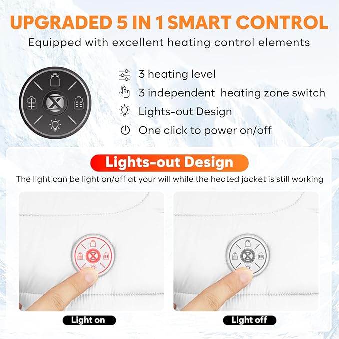 Heated Vests for Women, Adjustable Electric Warming Vest with Rechargeable 16000mAh Battery Pack